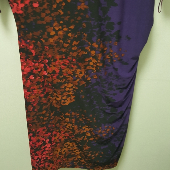 Jones New York Purple Short Sleeve Dress - Picture 2 of 5